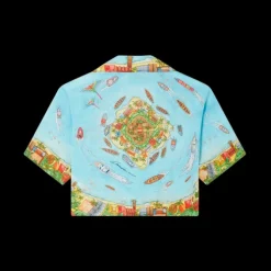 Maison Sur Piloti Cropped Linen Shirt