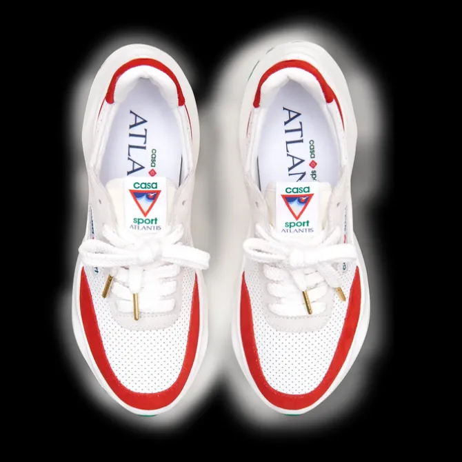 Men's Atlantis White & Red Sneaker