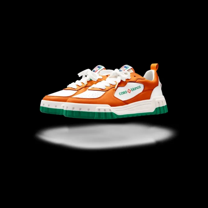 Men's Court Orange & White Sneaker
