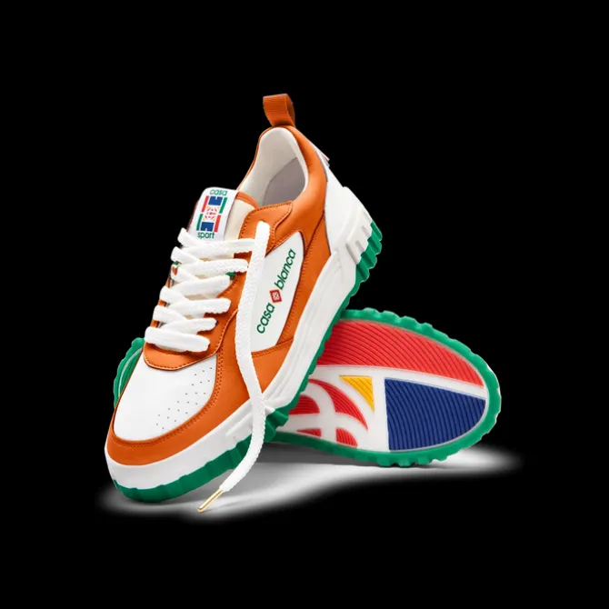 Men's Court Orange & White Sneaker