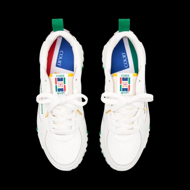 Men's Court White & Green Sneaker