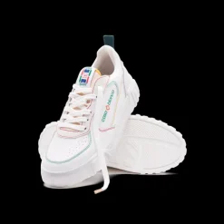 Men's Court White & Multicolour Sneakers
