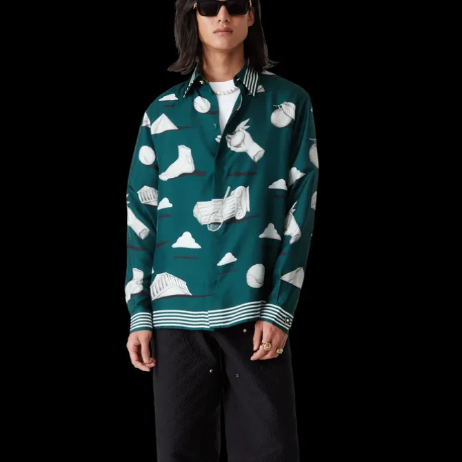 Metaphysical Long Sleeve Silk Shirt