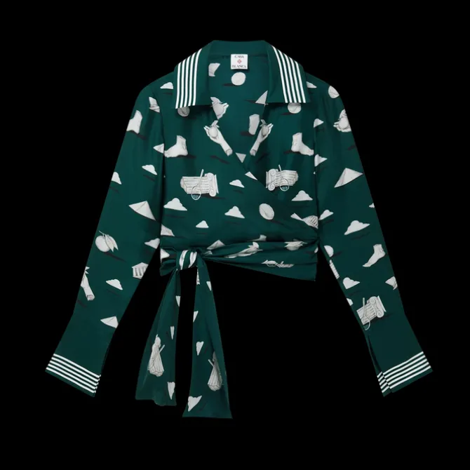 Metaphysical Silk Wrap Shirt