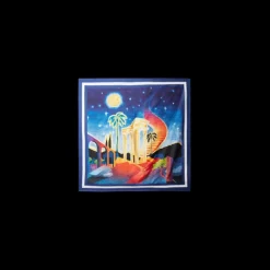 Midnight Acropolis Small Silk Scarf
