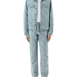 Monogram Bleached Denim Trousers