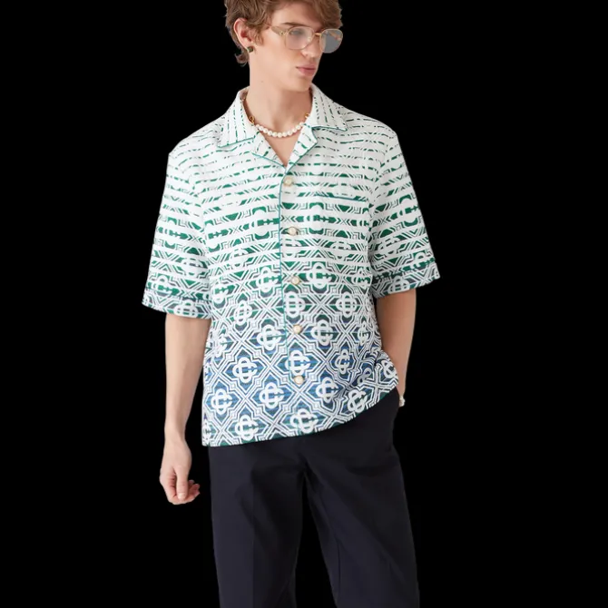 Monogram Gradient Towelling Short Sleeve Shirt