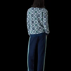 Monogram Knit Zip Jumper