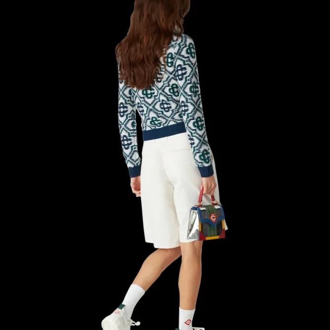 Monogram Knit Zip Jumper