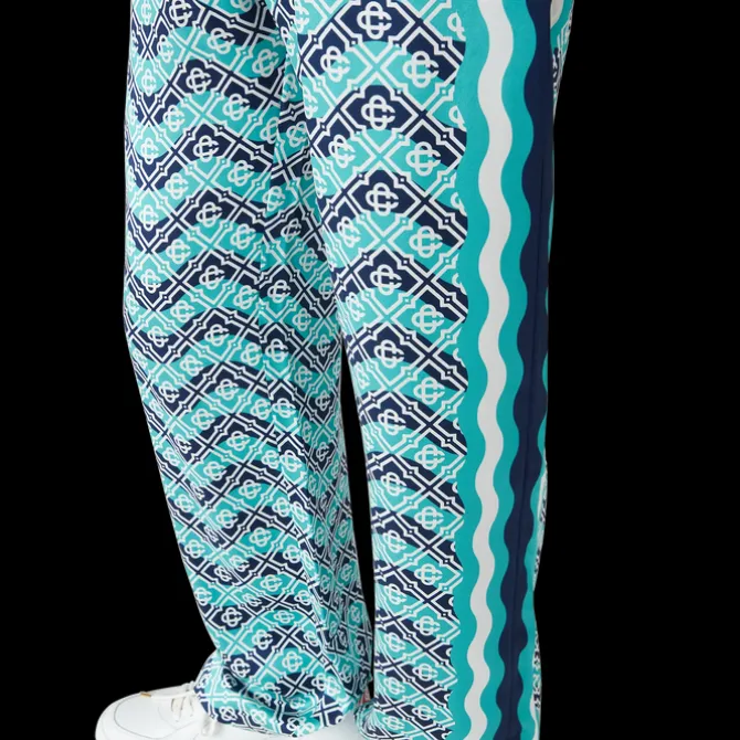Monogram Wave Silk Trousers