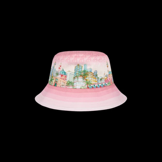 Morning City View Denim Bucket Hat