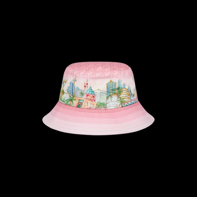 Morning City View Denim Bucket Hat