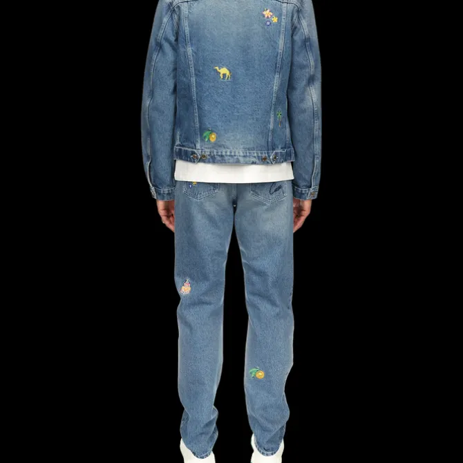 Motif Denim Jeans