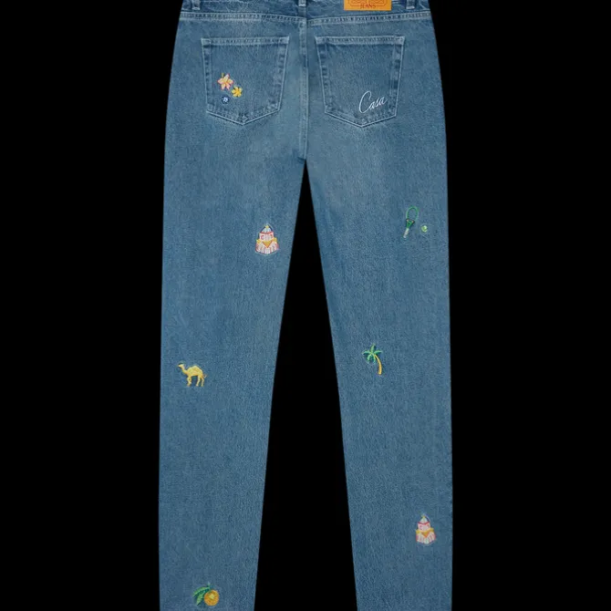 Motif Denim Jeans