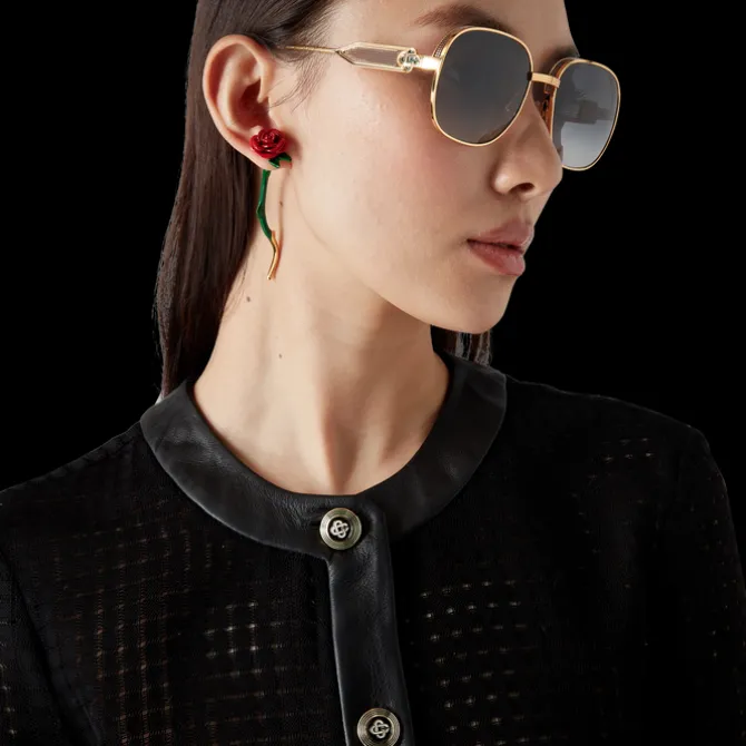 Open Weave Cropped Tailored Jacket