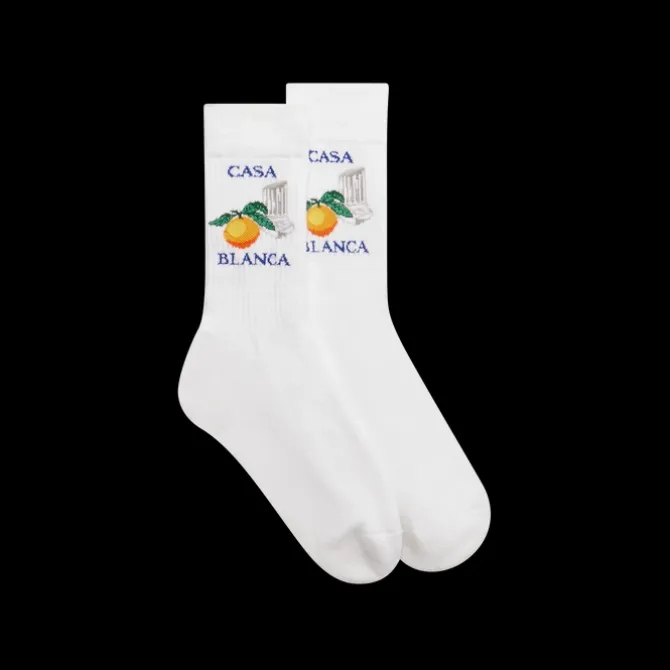 Orange Column Socks