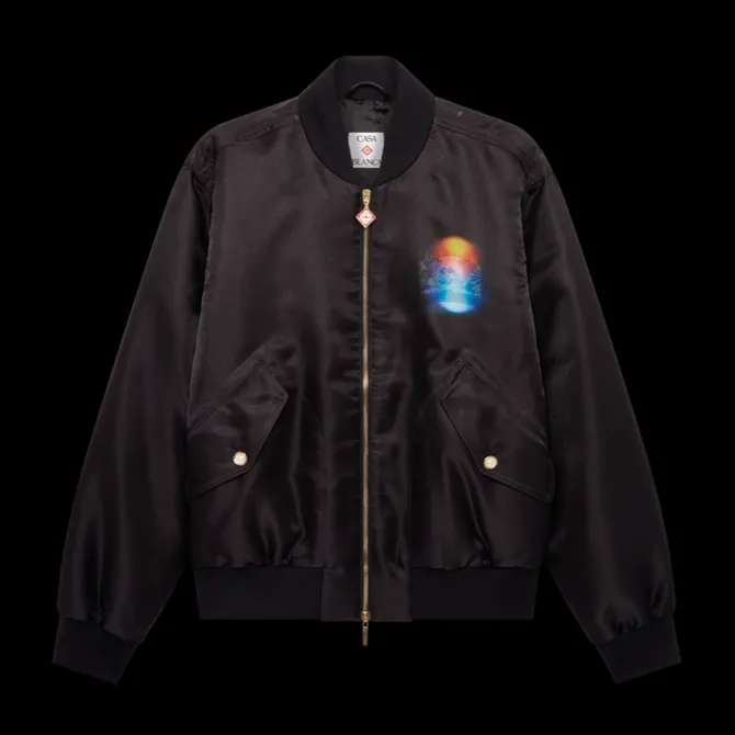 Organza Gradient Bomber Jacket