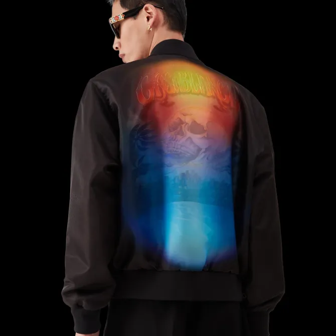 Organza Gradient Bomber Jacket