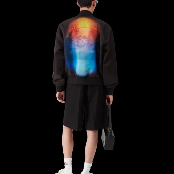 Organza Gradient Bomber Jacket