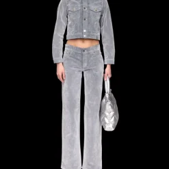 Peach Texture Denim Jacket