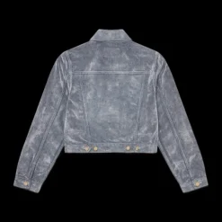 Peach Texture Denim Jacket