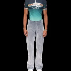 Peach Texture Jeans