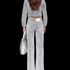 Peach Texture Jeans