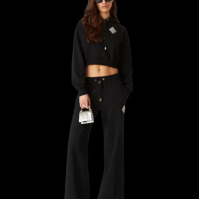 Pearl Diamond Cropped Hooded Sweatshirt