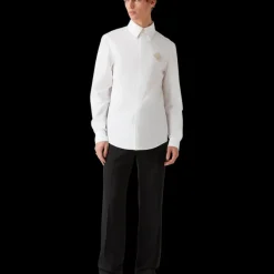 Pearl Diamond Patch Cotton Shirt