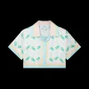 Ping Pong Cropped Silk Shirt