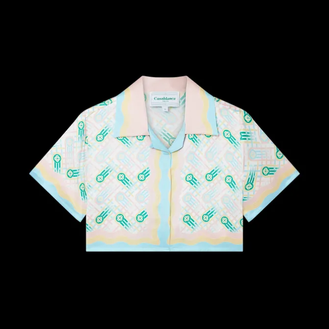 Ping Pong Cropped Silk Shirt