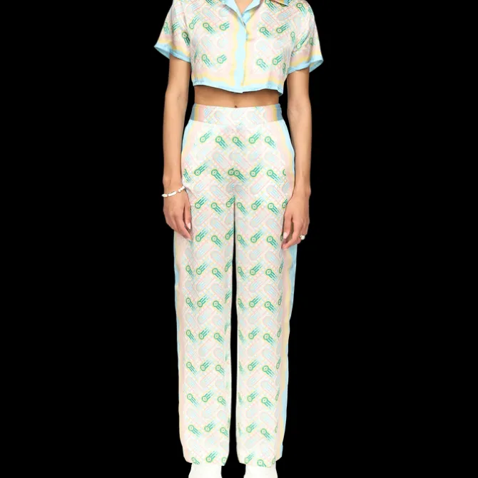 Ping Pong Cropped Silk Shirt