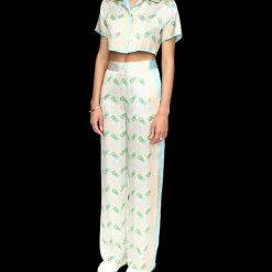 Ping Pong Cropped Silk Shirt