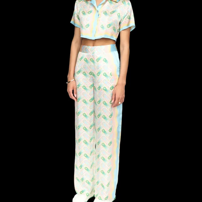 Ping Pong Cropped Silk Shirt