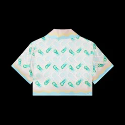 Ping Pong Cropped Silk Shirt