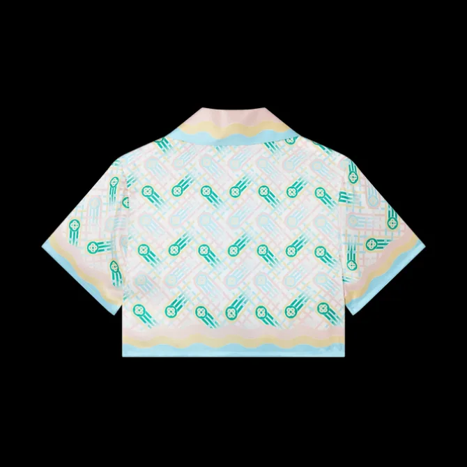 Ping Pong Cropped Silk Shirt