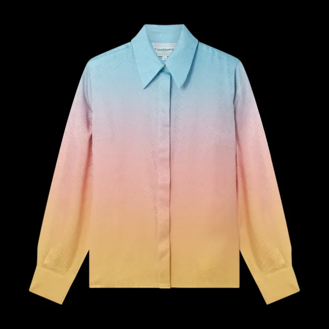 Ping Pong Gradient Silk Shirt