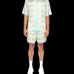 Ping Pong Short Sleeve Silk Shirt