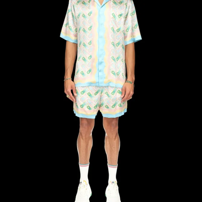 Ping Pong Short Sleeve Silk Shirt