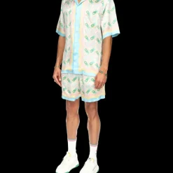 Ping Pong Short Sleeve Silk Shirt