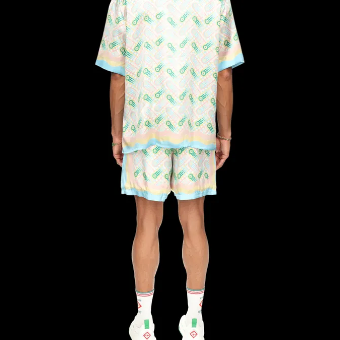 Ping Pong Short Sleeve Silk Shirt
