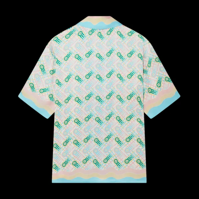 Ping Pong Short Sleeve Silk Shirt