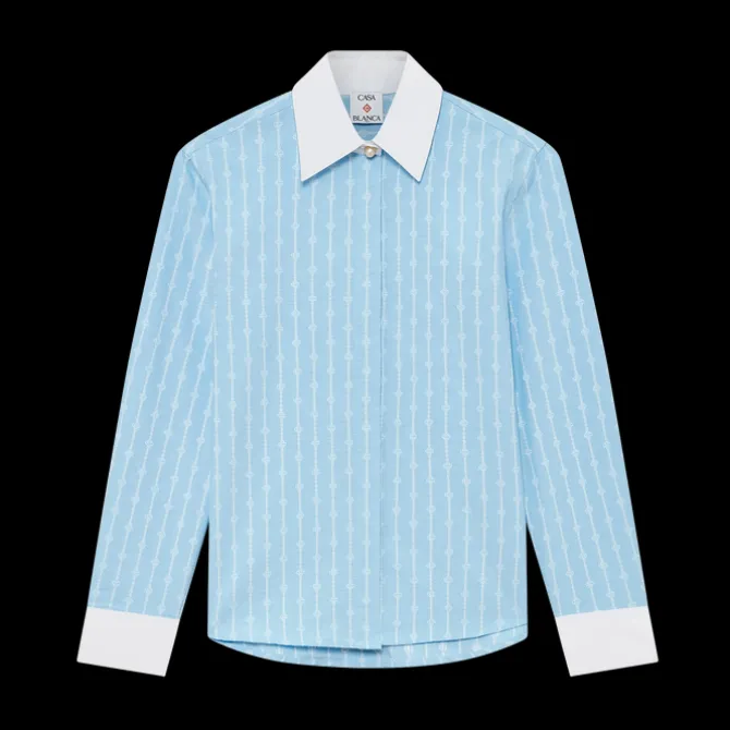 Pinstripe Laurel Long Sleeve Shirt
