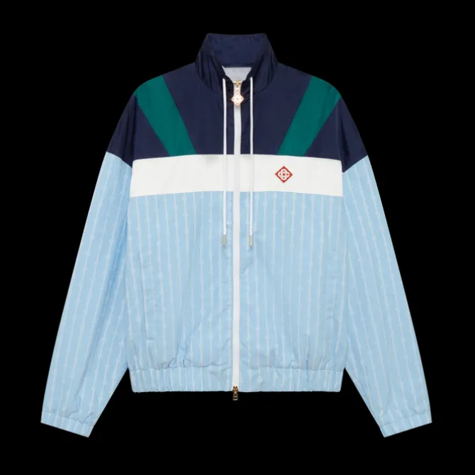 Pinstripe Laurel Track Jacket