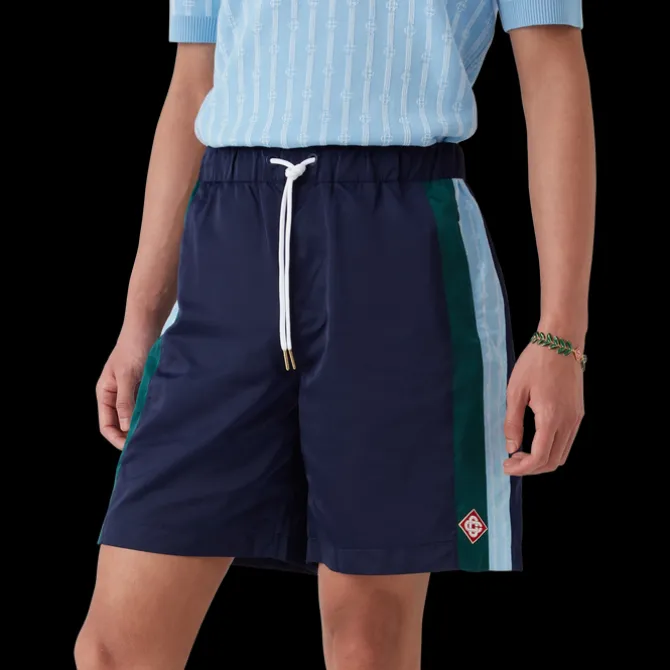 Pinstripe Laurel Track Shorts