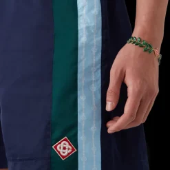 Pinstripe Laurel Track Shorts