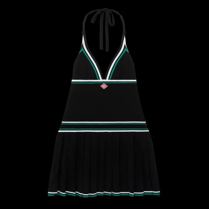 Pleated Knit Day Dress