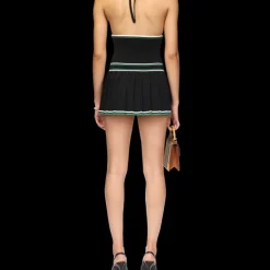 Pleated Knit Day Dress