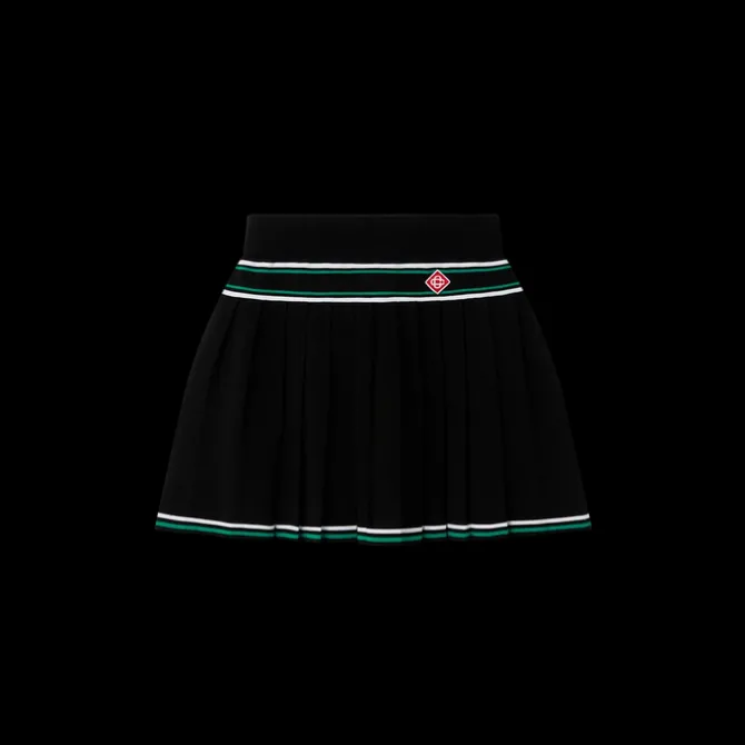 Pleated Knit Skirt