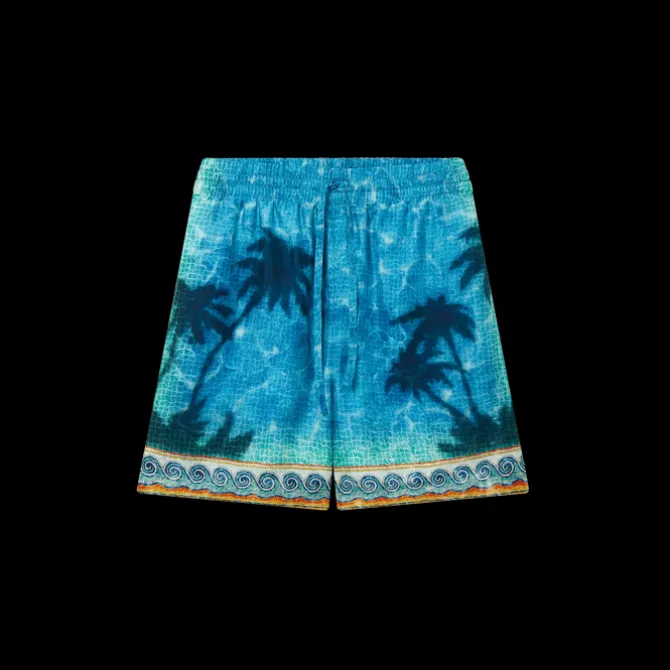 Poolside Emblem Silk Shorts